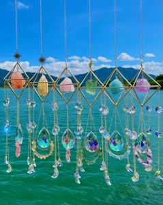 Dekorativa föremål Figurer Sun Catcher/ Crystal Suncatcher/ Hanging Amethyst Aurora Gemstone Prism/ Rainbow Maker/ Boho Decor Christmasd