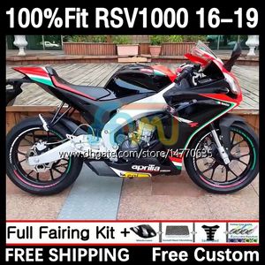 Ciało pleśni wtrysku dla Aprilia RSV4 RSV 1000 RSV-1000 RSV1000R 16-19 Bodywork 5dh.73 RSV1000 R RR 16 17 18 19 RSV1000RR 2016 2017 2019 2019 OEM Fairing Black Red Red czerwony