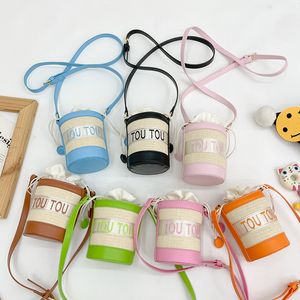 Детские буквы одиночные плечевые сумочки сладкая девочка личность ведро сумка для детей мода мини -переноски сумки для аксессуаров