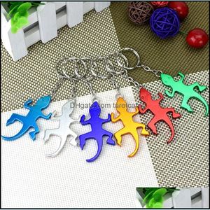 Gecko Bottle Openers Keychain Aluminum Alloy Wine Beer Opener Promotion Keyring Gift Drop Delivery 2021 Kitchen Tools Kitchen Dining Bar