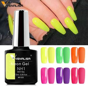 NXY Nail Gel 6шт комплект Маникюр неоновый польский 7 5 мл люминесцентный цвет зеленый желтый умосил UV 0328