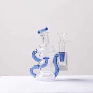 2022 latest backflow Bong Hookahs oil rig bubble bong full height 5.5 inches free rubber plug Horn Bowl