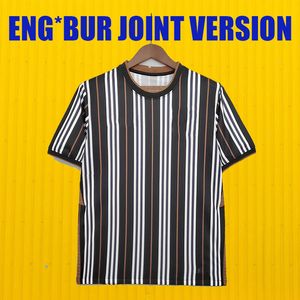 Zwarte witte streep Rose Gold Color Special Soccer Jersey Eng Bur Design Joint Version T shirts Men Size S XXL voetbalshirt Populair in Londen Europa Landen
