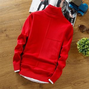 Zima golf ciepły sweter mężczyźni Mężczyźni Turtleck MARK MĘŻCZYZN SWARTY SLIM FIT PULLOVER MĘŻCZYZN MĘŻCZYZNIE MĘŻCZYZNIE MĘŻCZYZNA DOUBLE L220813