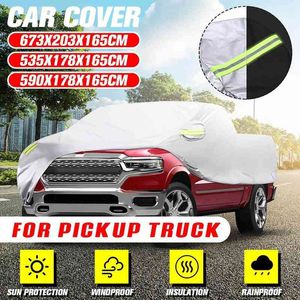 Pełna ciężarówka Car Cover Pickup dla ciężarówki F150 F250 Pokrywa Wodoodporna Wiatroszczelna Ochrona przed Pył Outdoor Outdoor przed pyłu Dembris W220322