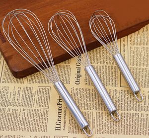 8/10 Inches Stainless Steel Egg Beater Hand Cream Whisk Mixer Kitchen Eggs Tools Stirring Beaters Baking Flour Mixers