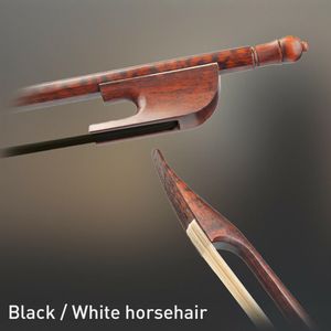 NAOMI zaawansowany niemiecki barokowy łuk Snakewood okrągły kij mongolski czarny biały włosie końskie dobrze wyważone skrzypce altówka wiolonczela Bow292E