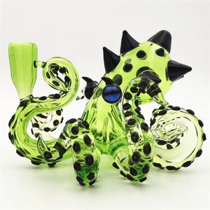 Octopus Water Bong Glass Pipe Dab Rig Hookah 14.4MM Female Joint Bubbler Borocilicate Craftbong