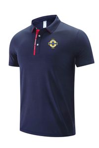 22 camicie POLO per il tempo libero dell'Irlanda del Nord per uomo e donna in tessuto estivo traspirante a rete con ghiaccio secco T-shirt sportiva LOGO può essere personalizzato