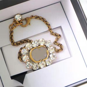 Antikes Diamantarmband großhandel-Fashion Charm Bracelets Brass Diamond Antique Vintage Brand Designer Armband hohe Qualität mit Case276V