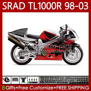 Suzuki Srad TL1000R TL-1000R 1998 1999 2000 2001 2002 2003 118NO.63 TL-1000 TL 1000 R 98-03 Bodywork TL 1000R TL1000 R 98 99 00 01 02 03 OEM 광택 레드 블크 바디