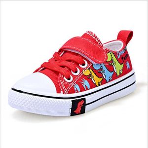 Dinosaur Children Canvas Shoes Boys Sneakers Breathable Casual Shoes Girls New Kids Tennis Shoes For Shallow Mouth
