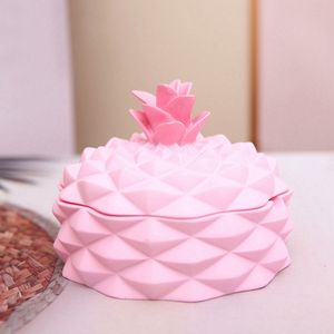 Colorful Resin Pineapple Shape Dry Herb Tobacco Cigarette Holder Ashtrays Smoking Cigar Support Container Living Room Hotel Desktop Soot Ash Bowl DHL Free