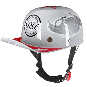 Motorrad Helme Korea Chopper Stil Halb Offenes Gesicht Stahl Helm Mode Hohe Qualität Motorrad Roller Reiten Jet Casque Moto
