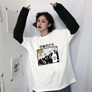 Męskie koszulki Tokyo Revengers anime tshirt harajuku fajne przyjaciele Chifuyu Matsuno Takemichi Hanagaki manga Men Patchwork długie rękawy t shir