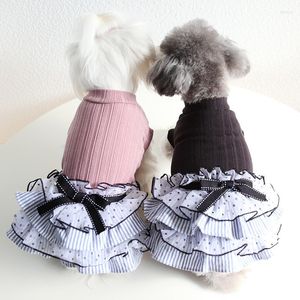 Dog Apparel Wholesale Lace Pet Clothes Summer Tutu Cake Dress Shirt Cat Puppy Wedding Floral Clothing For Dogs TeddyDog