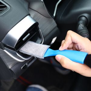 Brilhos de limpeza de interiores multifuncionais de dupla função para as ferramentas de lavagem de carros para ar condicionado do painel de pó Remover