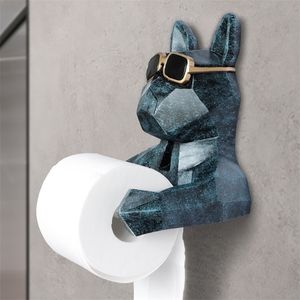 Creative Animal Head Statue Hanging Tissue Holder Bathroom Toilet Wall Hanging Home Decoration Roll Tissue Box Holder Wall Mount T200425