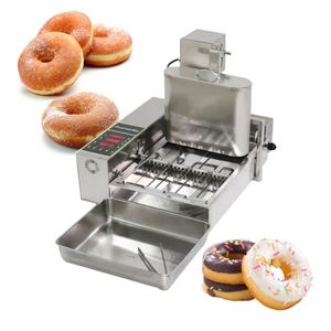 220V 110V Four-row electric mini donut machine commercial stainless steel automatic doughnut fryer machine
