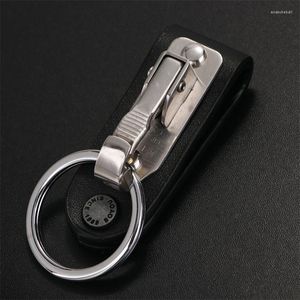 Chaveiros de couro criativo de aço inoxidável de aço inoxidável Celrão de chave de chave de chave de chave de chave de chave ENEK22