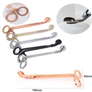 DHL UPS Scissors Stainless Steel Snuffers Candle Wick Trimmer Rose Gold Cutter Wick Oil Lamp Trim scissor GC0825
