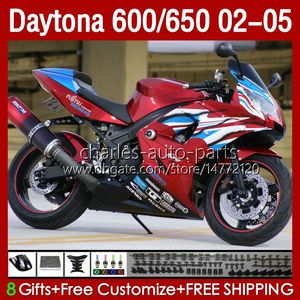 Wine red OEM Fairings For Daytona 600CC 650CC 650 600 CC Daytona650 2002 2003 2004 2005 Bodywork 132No.199 Daytona600 2002-2005 Daytona 600 02 03 04 05 ABS Body Kit