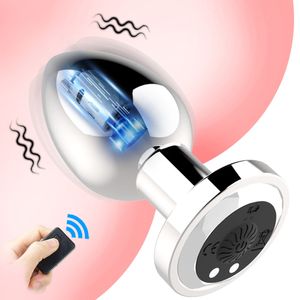 Anal Vibrator for Men 10 Modes Vibration Male Prostate Stimulator Remote Control Big Butt Plug Dildo sexy Toys Women