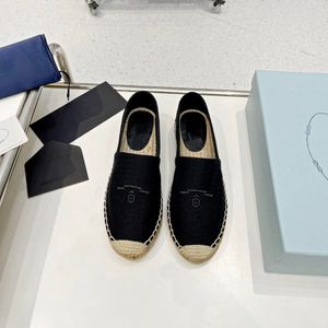 럭셔리 캐주얼 신발 여성 밀짚 플랫 Espadrilles 여름 여성 플랫 비치 하프 슬리퍼 어부 신발 패션 로퍼 레이스 박스 크기 35-41