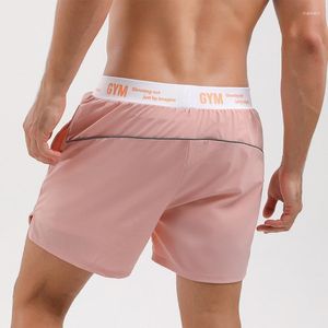 شورت الرجال النقي بالألوان النقية للرجال 2 في 1 Doupe Defous Driy Gym Sport Litness Lawging Workout Men's Sports Shortsmen's Drak22