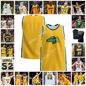 NCAA Stitched Custom North Dakota State Bison Basketball Jersey 9 Ben Woodside 11 Heaven Hamling 13 Rachel Novak 14 Gabrielle Robinson Forde 20 Emily Behnke Maglie