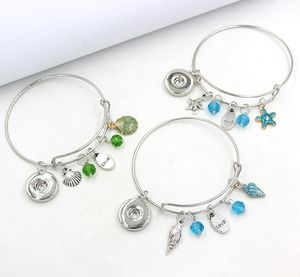 Nouvelle Arrivée Liobonar Snap Buttons Charmes Ocean Bracelets pour Femmes Cadeaux Été Été Délais Épandes Bracelet Bijoux Pulsera