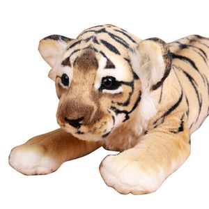 Miękkie pluszowe zwierzęta Tiger Plush Toys Polow Animal Lion Peluche Kawaii Doll Botton Girl Brinquedo Toys for Children LJ201126