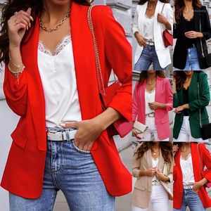 Abiti da donna Blazer 2022 Donna Elegante Blazer allentato Giacche Ufficio Donna Abbigliamento da lavoro Moda Cappotto manica lunga Capispalla Abiti taglie forti