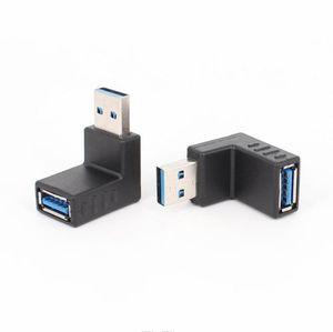 USB3.0 Mężczyzna do kobiet przedłużenie adaptera 90 stopni Kąt wtyczka adaptera