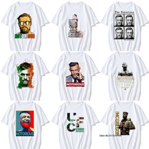 The King Of Conor McGregor T Shirt MMA Notorious Tshirt Men Short Sleeve Tops Tee O Neck Clothing Male T-Shirt Homme Shirt 220616