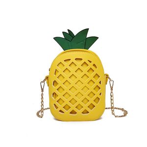 Evening Bags Cute Girls Fruit Purses And Handbags For Women Leather Pineapple Crossbody Bag Ladies Small Coin Wallet Clutch BagEvening