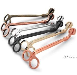 Forbici da forno in acciaio inossidabile per tabacco da fiuto, forbici per stoppini per candele, forbici a forma di oro rosa, lampada a olio, tipo trim GCB14616