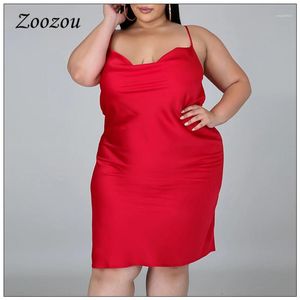 Wholesale silky dresses resale online - Plus Size XL Sexy Silky Camisole Dress Casual Base Slim Spaghetti Straps For Women Knee Length Sleeveless Custom Dresses