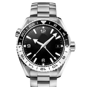 Relógios 42mm 2022 Novo moldura de cerâmica preta com mostrador preto Working Quartz Relógio de alta qualidade Brand de luxo Cronógrafo Relógio Tira de borracha