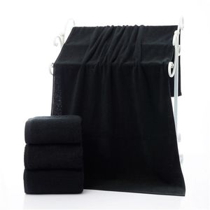 Nuovo 3 pezzi set di asciugamani in cotone nero per gli uomini toalla 2 pz viso asciugamano asciugamano 1 pz telo da bagno campeggio asciugamani da doccia bagno T200915