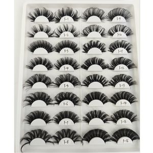 3D Mink Lashes Dramatyczne puszyste fałszywe rzęsy DD Curl Russian Full Strip rzęsy Objętość Niechlujne rzęsy 20-22 mm Długość grubości Rosja Faux rzęs przedłużenie rzęs