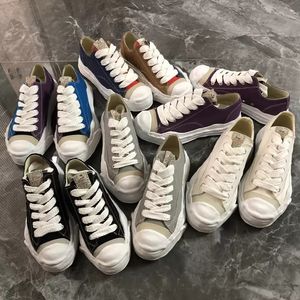 Mmy maison mihara yasuhiro skor bästa kvalitet låga designers topp sneakers canvas og sole banan hög låg neaker kvinnor herr plattform basket sko casual sport loaf