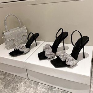 Elbise ayakkabılar yıldız tarzı lüks rhinestones kadın sandalet zarif stiletto yüksek topuklu slingback gladyatör yaz partisi balo ayakkabı shoesdress