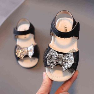 Mode 2022 Sommer Mädchen Sandalen Kind Strand Schuhe Prinzessin Weben Rhineston Elegante Baby Schuhe Kinder Sandalen 1 2 3 4 5 6 jahre G220523