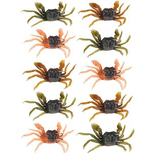 10 Pcs Crab Bait 3D Simulation Crab Soft Bait with Pointed Hook Sea Fish Bait Buckle Sea Fish Fishing Tackle Tools 220530