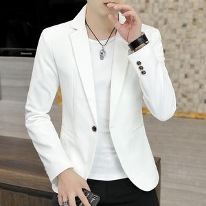 Abiti da uomo Blazer Abito piccolo Uomo Autunno Coreano Gioventù Auto-coltivazione Rete Rosso Bello Bianco Primavera Casual Single West CoatUomo