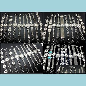 Urok bransoletki biżuteria hurtowa 20pcs część bardzo styl Sier Snap Snap Bransoletka wymienna majsterkowicz DIY Jewely Boler