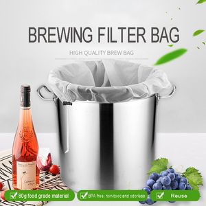 1pc Beer Homebrew Filter Bag Garden Home Garden para fabricar Malt fervendo o filtro de mash de malhas de malha de nylon Sacos Bolsas de leite de soja de vinho YF0068