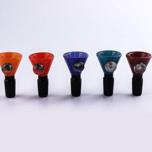 Smoking Accessories US Color Dichro Glass Bowl 14mm Male Heady Bong Bowls Piece For Bongs Glass Water Pipes Dab Oil Rigs