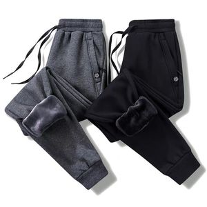 Calça de lã de lã grossa calça calças de algodão calça de algodão masculino inverno a veludo quente sweetsuit rastrear joggers outono inverno 201128